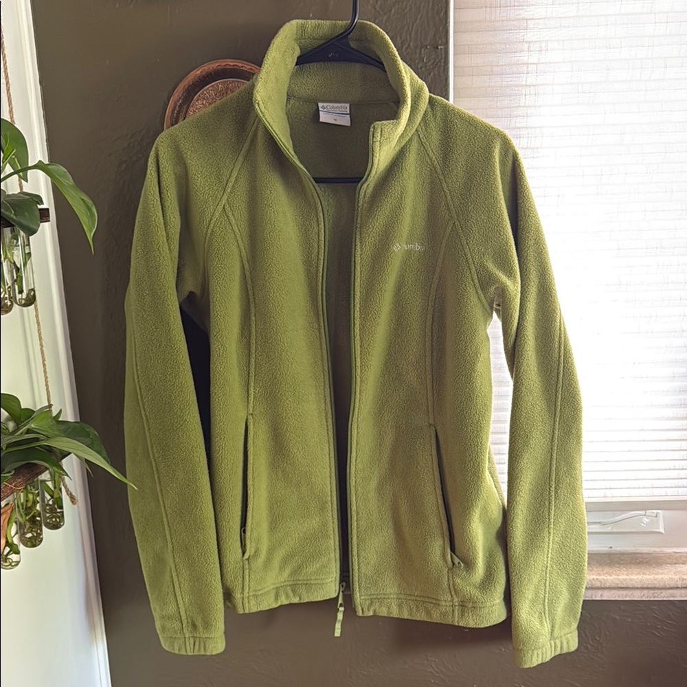 Columbia Olive Full-Zip Fleece Jacket